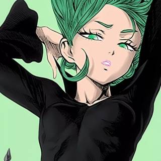 Green anime 4k phone wallpaper