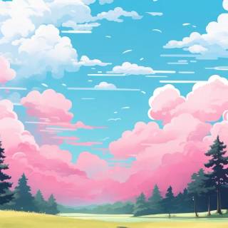 Anime landscape 4k phone wallpaper