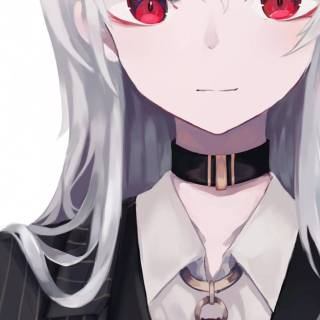 White haired anime girl desktop wallpaper