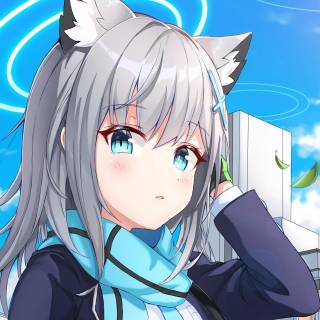 White haired anime girl desktop wallpaper