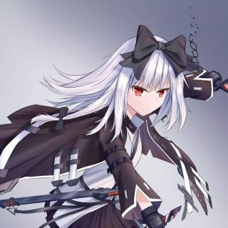 White haired anime girl desktop wallpaper