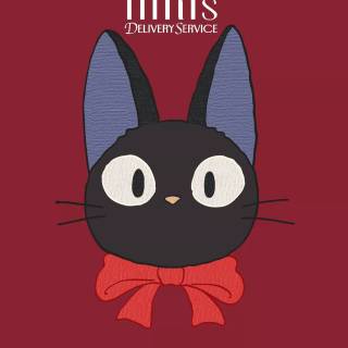 JiJi Cat minimalistic wallpaper