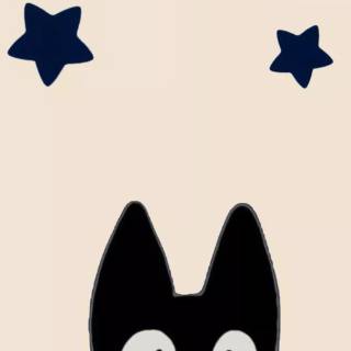 JiJi Cat minimalistic wallpaper