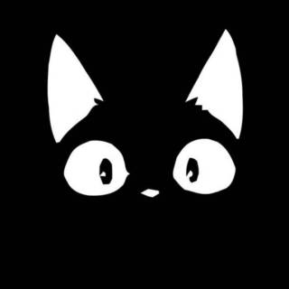 JiJi Cat minimalistic wallpaper