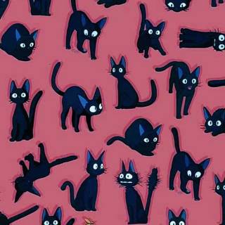 JiJi Cat minimalistic wallpaper