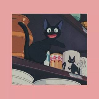 JiJi Cat minimalistic wallpaper