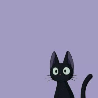 JiJi Cat minimalistic wallpaper