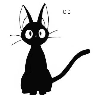 JiJi Cat minimalistic wallpaper