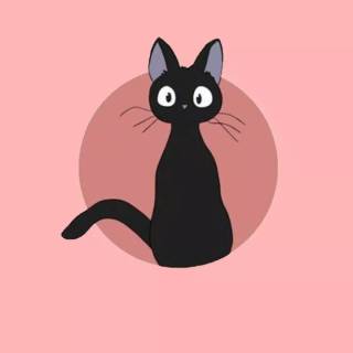 JiJi Cat minimalistic wallpaper