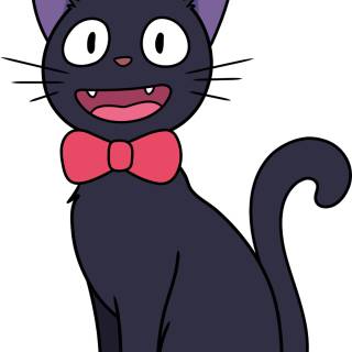 JiJi Cat minimalistic wallpaper
