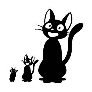 JiJi Cat minimalistic wallpaper