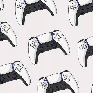 PS5 black and white wallpaper