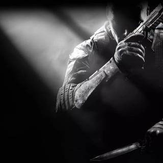 PS5 black and white wallpaper
