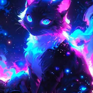 Galaxy kitten wallpaper