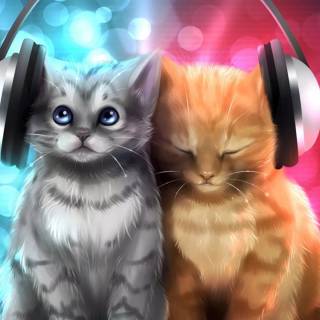 Galaxy kitten wallpaper