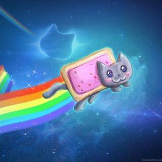 Galaxy kitten wallpaper