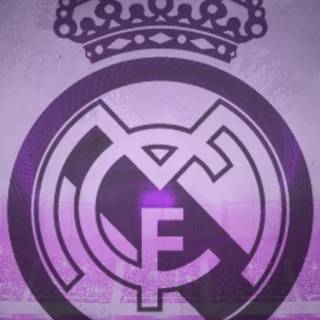 Purple Real Madrid logo wallpaper