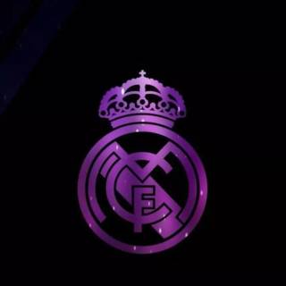 Purple Real Madrid logo wallpaper