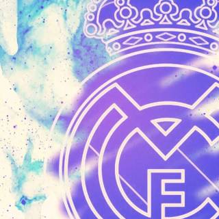 Purple Real Madrid logo wallpaper