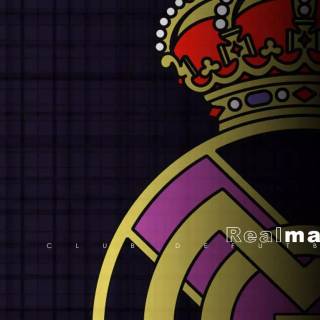 Purple Real Madrid logo wallpaper