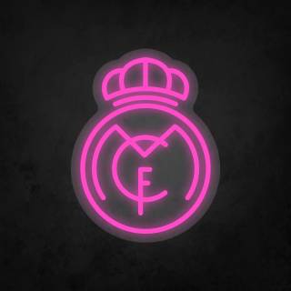 Purple Real Madrid logo wallpaper