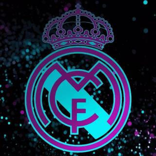 Purple Real Madrid logo wallpaper