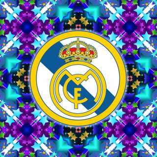 Purple Real Madrid logo wallpaper