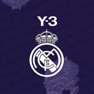 Purple Real Madrid logo wallpaper