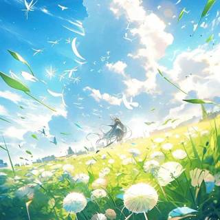 Dandelions anime wallpaper