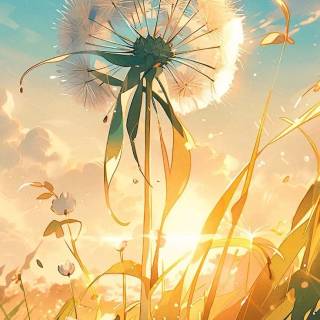 Dandelions anime wallpaper