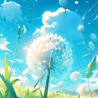 Dandelions anime wallpaper