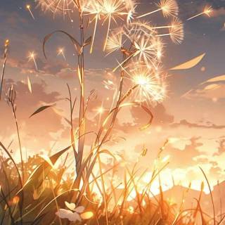 Dandelions anime wallpaper