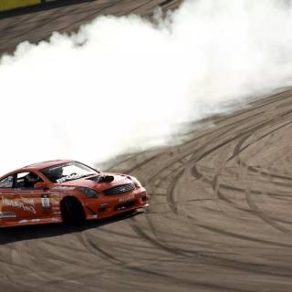 Drift car with smoke wallpaper