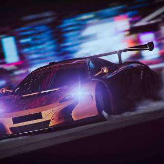 Drift car with smoke wallpaper