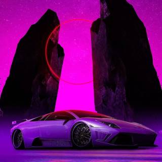 Space Lamborghini wallpaper