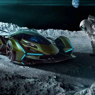Space Lamborghini wallpaper