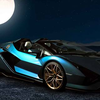 Space Lamborghini wallpaper