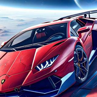Space Lamborghini wallpaper