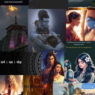 Shiva collage wallpaper