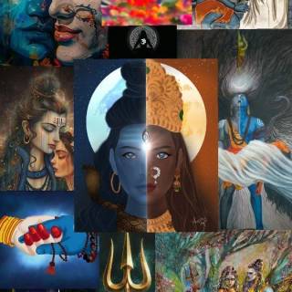 Shiva collage wallpaper