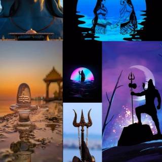 Shiva collage wallpaper