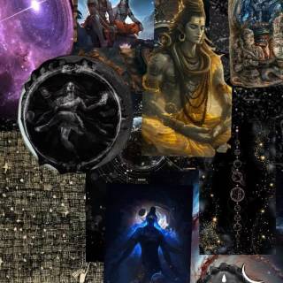 Shiva collage wallpaper