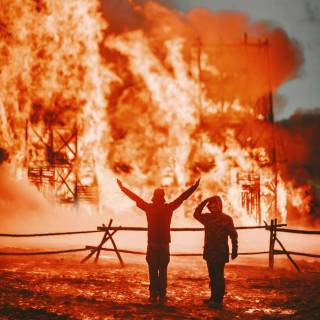 Gigantic fire wallpaper