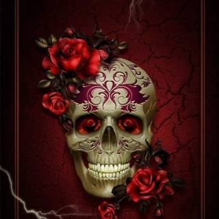 Dark magic skull wallpaper