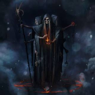 Dark magic skull wallpaper