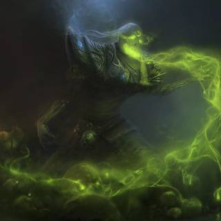 Dark magic skull wallpaper