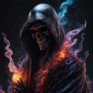 Dark magic skull wallpaper