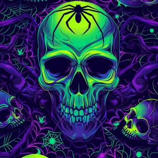 Dark magic skull wallpaper