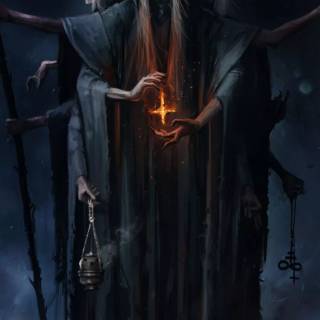 Dark magic skull wallpaper