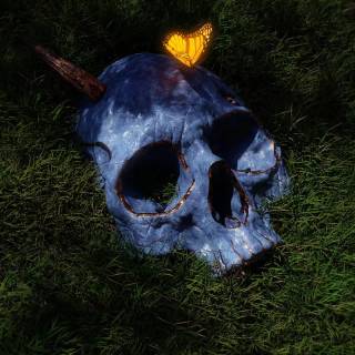 Dark magic skull wallpaper
